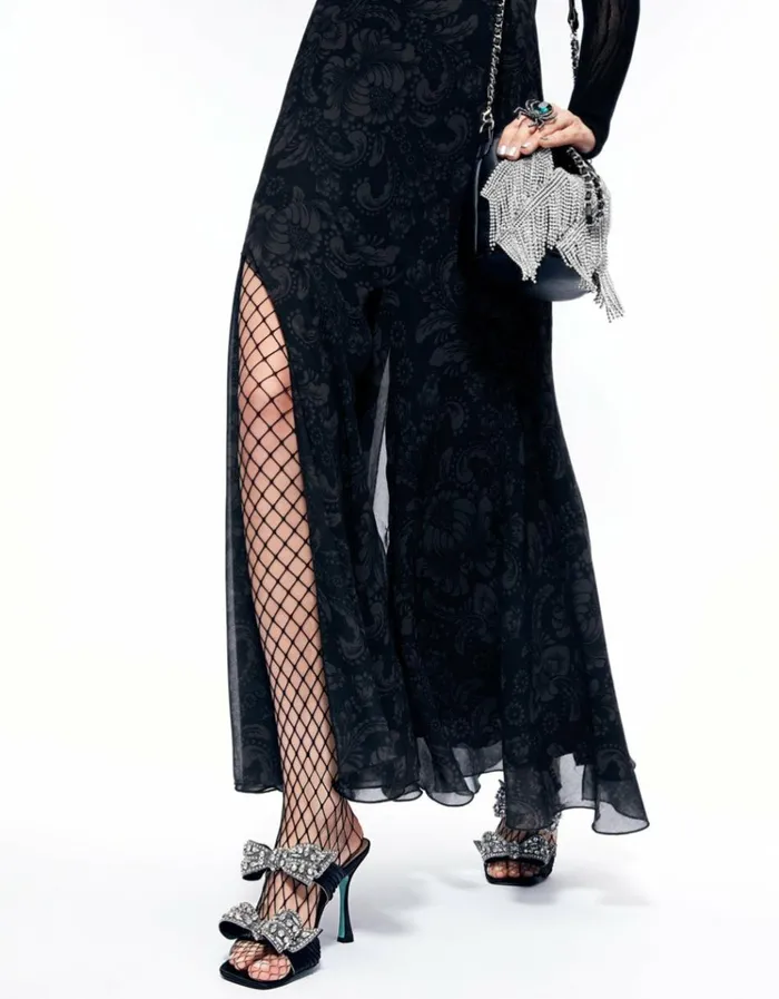Women ADDISON MIDI DRESS VINTAGE BLACK MULTI Black Multi Betsey Johnson