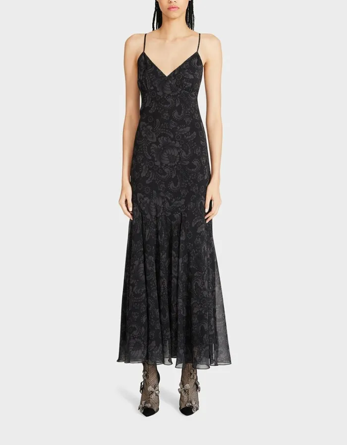 Women ADDISON MIDI DRESS VINTAGE BLACK MULTI Black Multi Betsey Johnson