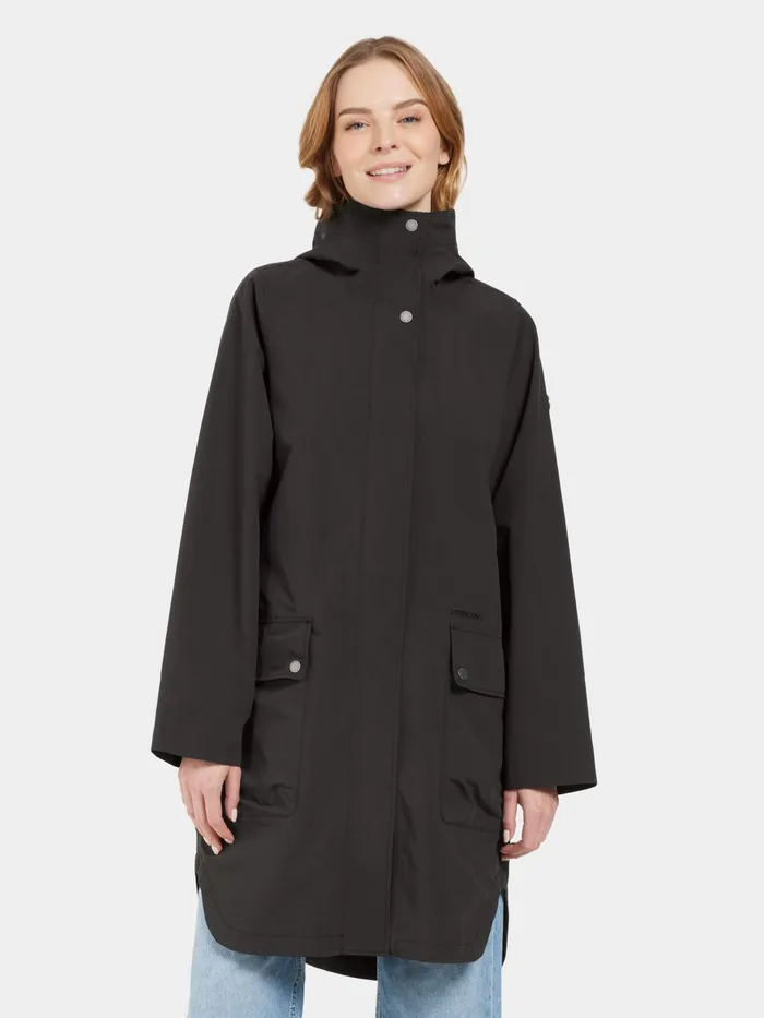 Women Adria Parka Black Didriksons Spring Jackets