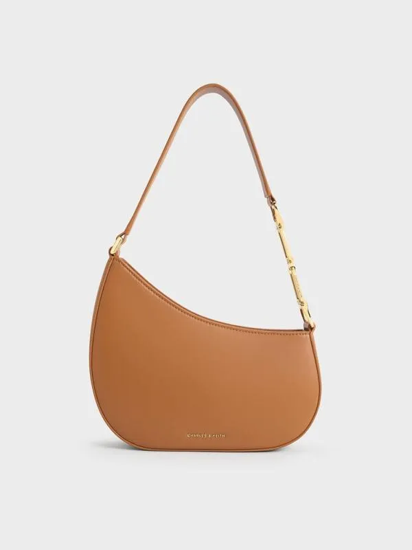 Women Agatha ChainAccent Shoulder Bag 8211 Brown CHARLES and KEITH Shoulder Bags Women Agatha ChainAccent Shoulder Bag 8211 Brown CHARLES and KEITH Shoulder Bags