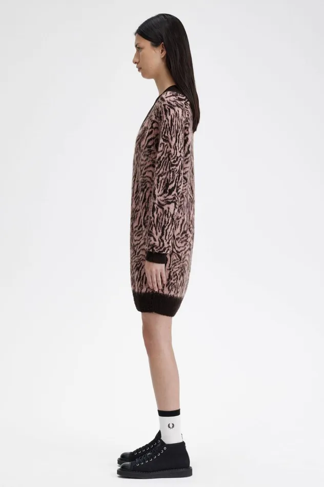 Women Amy Winehouse FoundationZebra Knitted Dress Dusty Rose Pink Fred Perry Dresses Women Amy Winehouse FoundationZebra Knitted Dress Dusty Rose Pink Fred Perry Dresses