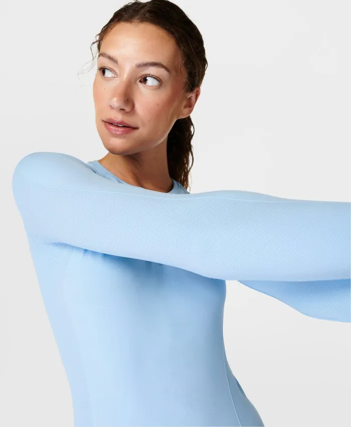 Women Athlete Seamless Gym Long Sleeve Top Filter Blue Sweaty Betty Long Sleeve Tops Women Athlete Seamless Gym Long Sleeve Top Filter Blue Sweaty Betty Long Sleeve Tops