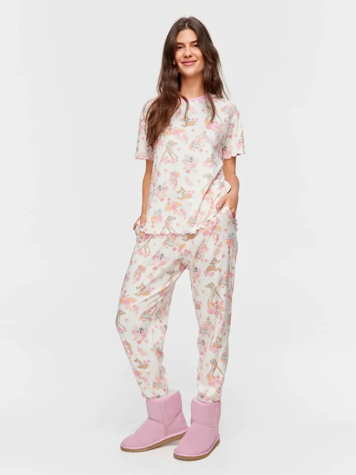 Women Bambi Pointelle Oversized Tee Multi Peter Alexander Tops