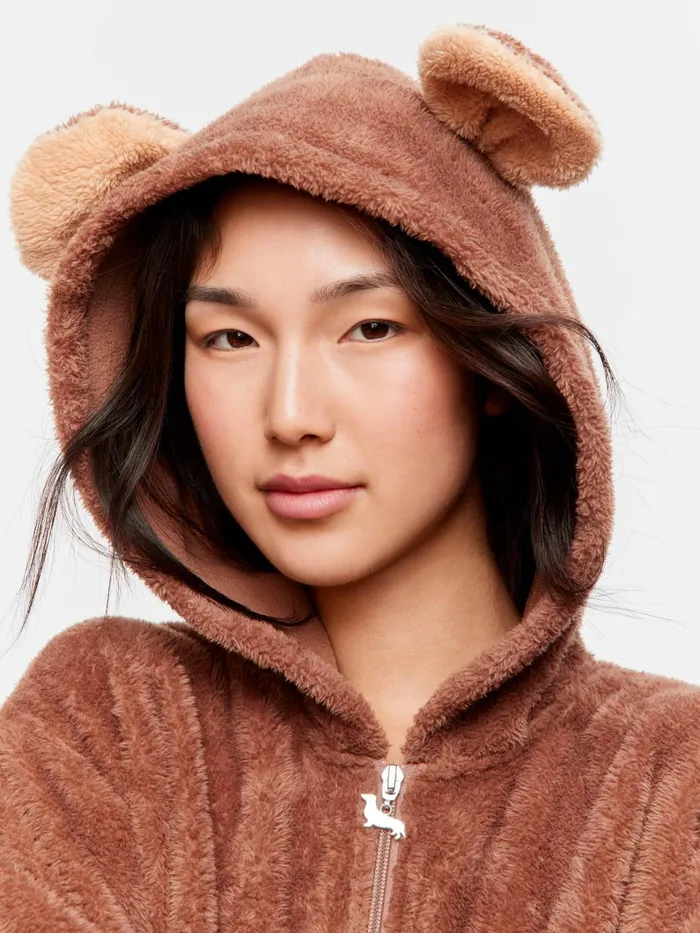 Women Bear Fleece Onesie Multi Peter Alexander Sets and Onesies