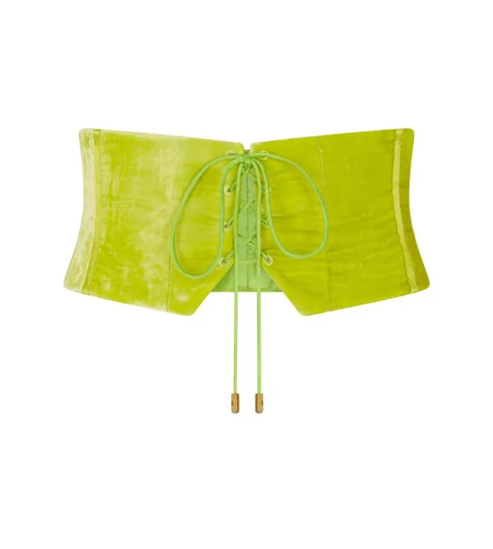 Women Belts Tom Ford Viscose Velvet Waist Cincher Acid Yellow