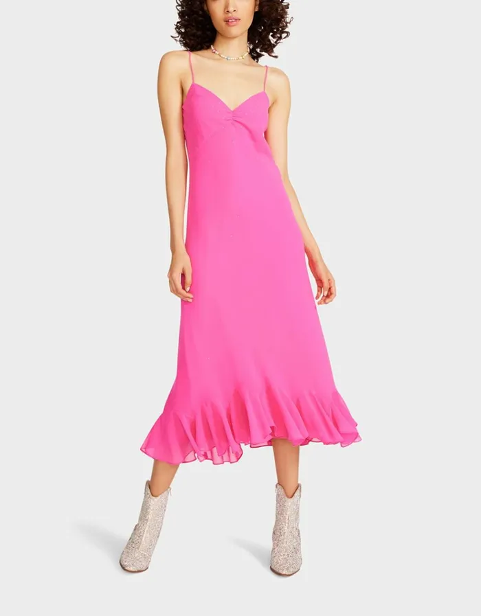 Women BIT OF BLING SLIP DRESS PINK Pink Betsey Johnson