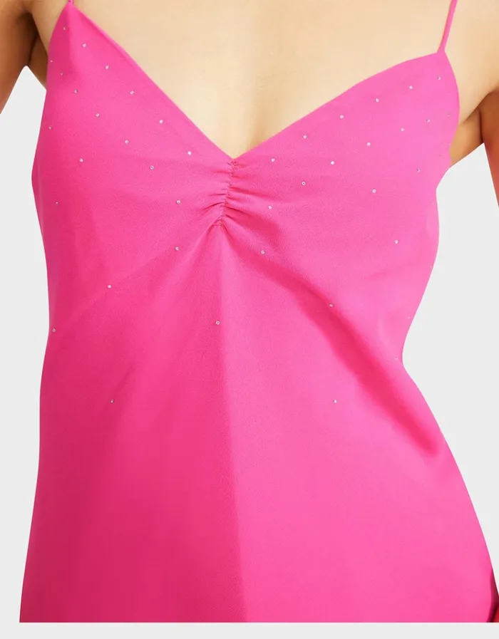 Women BIT OF BLING SLIP DRESS PINK Pink Betsey Johnson