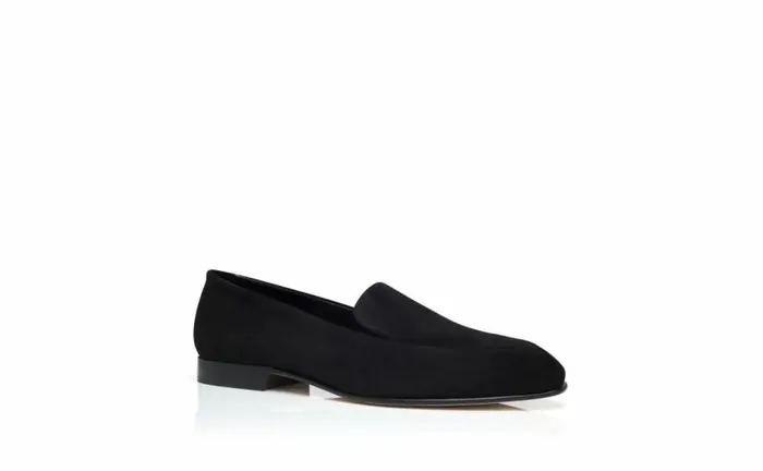 Women Black Suede Loafers Manolo Blahnik Flats