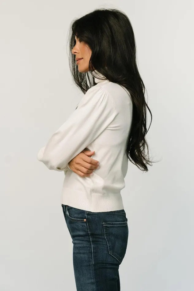Women Blouses Shirts Baltic Born Danica Turtleneck Knit Top Ivory Women Blouses Shirts Baltic Born Danica Turtleneck Knit Top Ivory