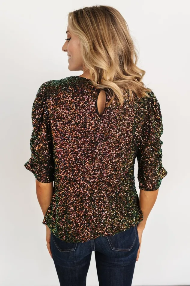 Women Blouses Shirts Baltic Born Joplin Sequin Top Black Multi Women Blouses Shirts Baltic Born Joplin Sequin Top Black Multi