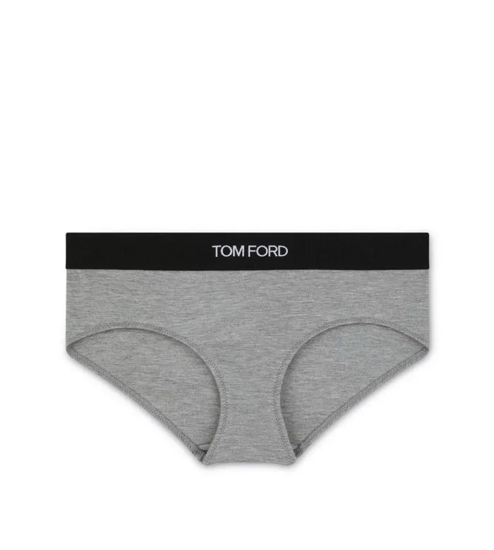 Women Bottoms Tom Ford Modal Signature Boy Shorts Grey Melange