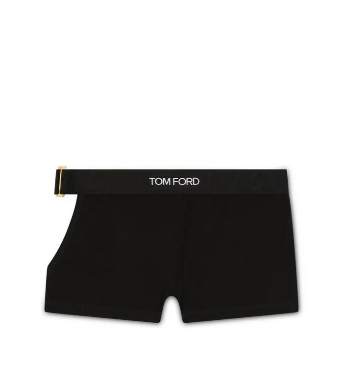 Women Bottoms Tom Ford Modal Signature CutOut Boxers Black
