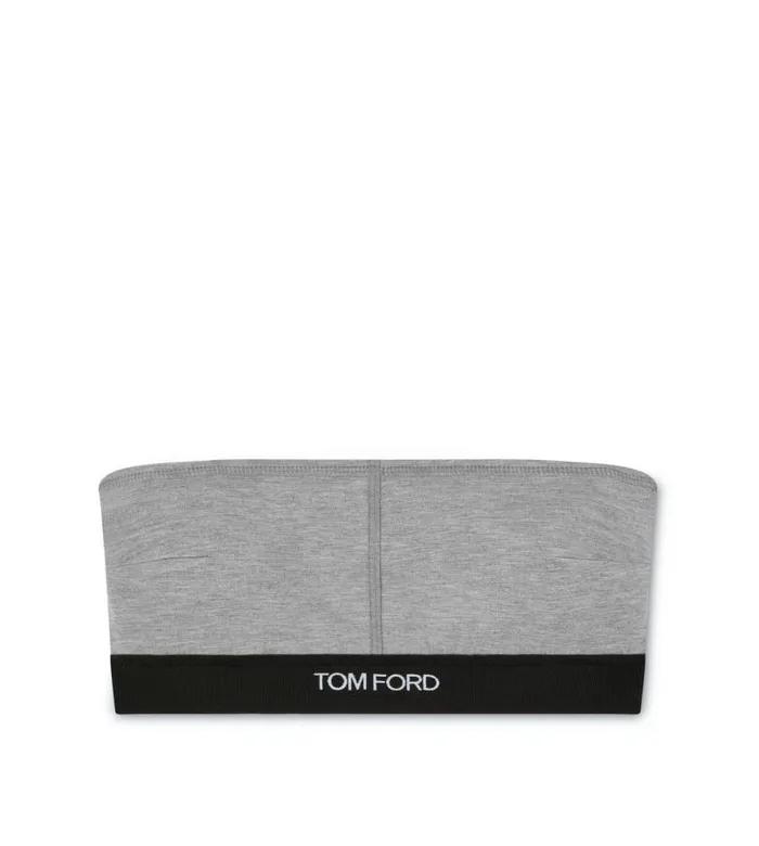Women Bras Tom Ford Modal Signature Bandeau Grey Melange