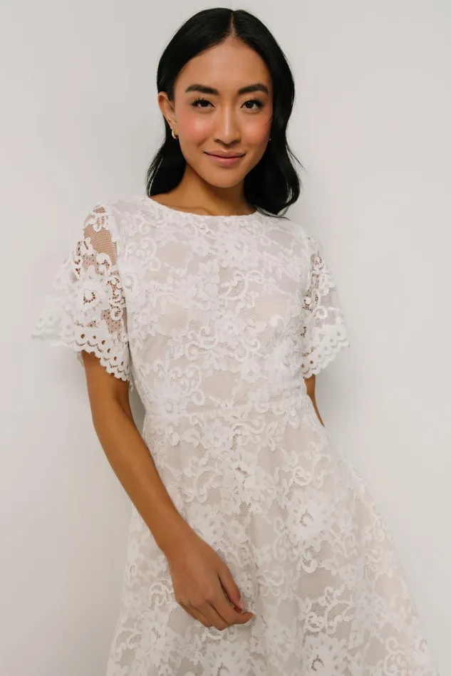 Women Bridal Baltic Born Aasha Lace Short Dress Off White Women Bridal Baltic Born Aasha Lace Short Dress Off White