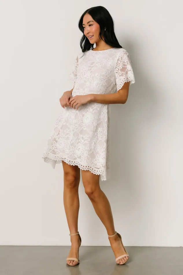 Women Bridal Baltic Born Aasha Lace Short Dress Off White Women Bridal Baltic Born Aasha Lace Short Dress Off White
