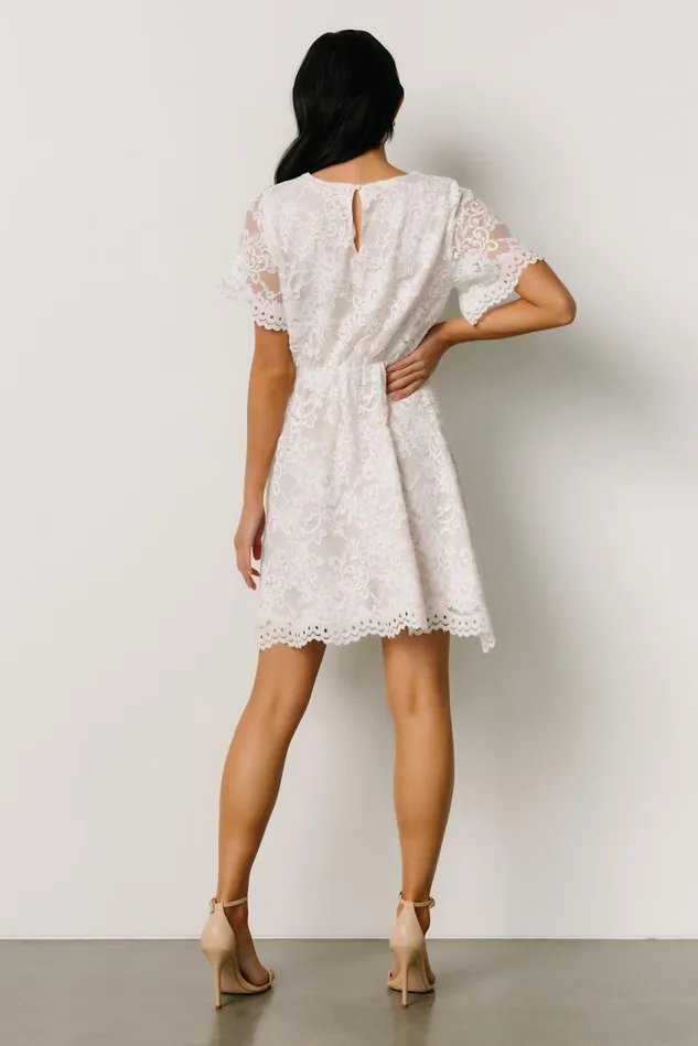 Women Bridal Baltic Born Aasha Lace Short Dress Off White Women Bridal Baltic Born Aasha Lace Short Dress Off White