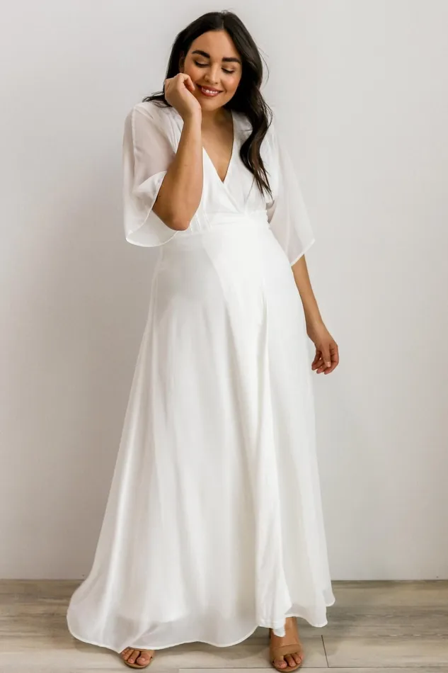 Women Bridal Baltic Born Lilly Wrap Maxi Dress Off White Women Bridal Baltic Born Lilly Wrap Maxi Dress Off White