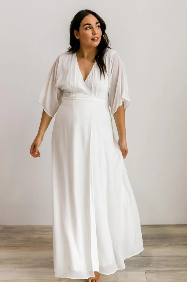 Women Bridal Baltic Born Lilly Wrap Maxi Dress Off White Women Bridal Baltic Born Lilly Wrap Maxi Dress Off White