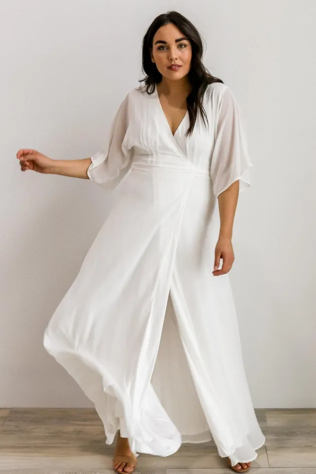Women Bridal Baltic Born Lilly Wrap Maxi Dress Off White Women Bridal Baltic Born Lilly Wrap Maxi Dress Off White