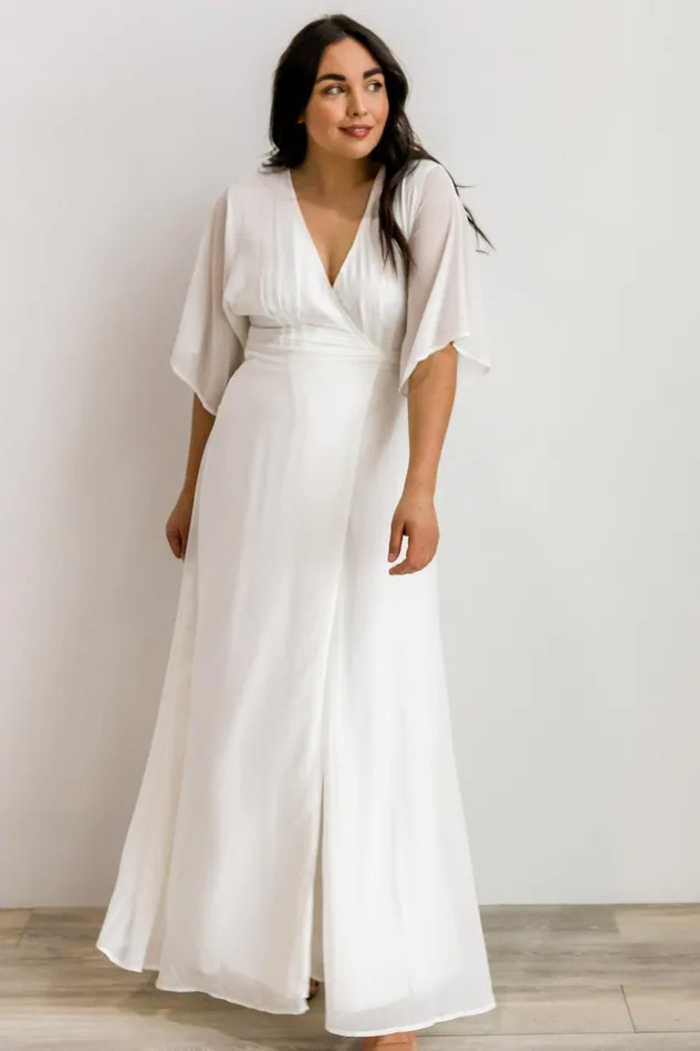 Women Bridal Baltic Born Lilly Wrap Maxi Dress Off White Women Bridal Baltic Born Lilly Wrap Maxi Dress Off White