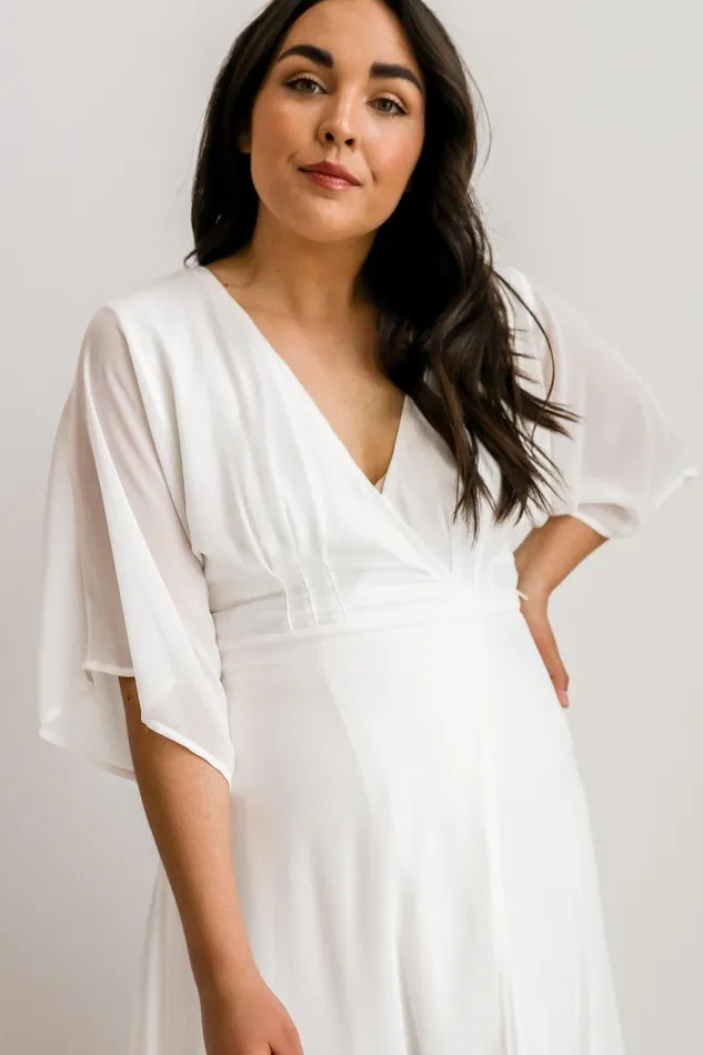 Women Bridal Baltic Born Lilly Wrap Maxi Dress Off White Women Bridal Baltic Born Lilly Wrap Maxi Dress Off White