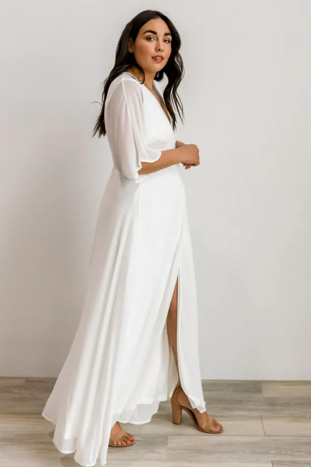 Women Bridal Baltic Born Lilly Wrap Maxi Dress Off White Women Bridal Baltic Born Lilly Wrap Maxi Dress Off White