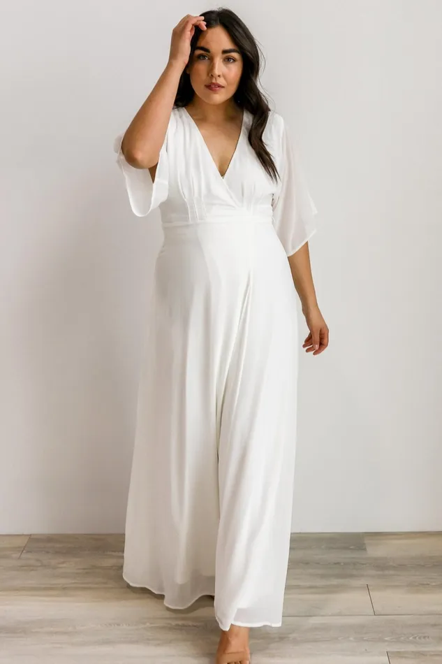 Women Bridal Baltic Born Lilly Wrap Maxi Dress Off White Women Bridal Baltic Born Lilly Wrap Maxi Dress Off White