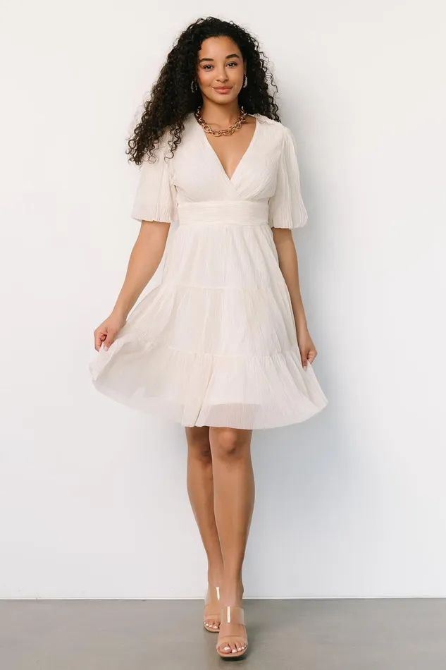 Women Bridal Baltic Born Patrice Short Dress Cream