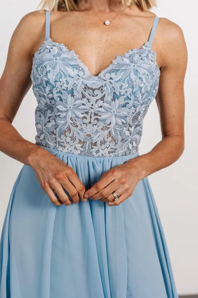 Women Bridal Baltic Born Samantha Lace Top Gown Light Blue Women Bridal Baltic Born Samantha Lace Top Gown Light Blue