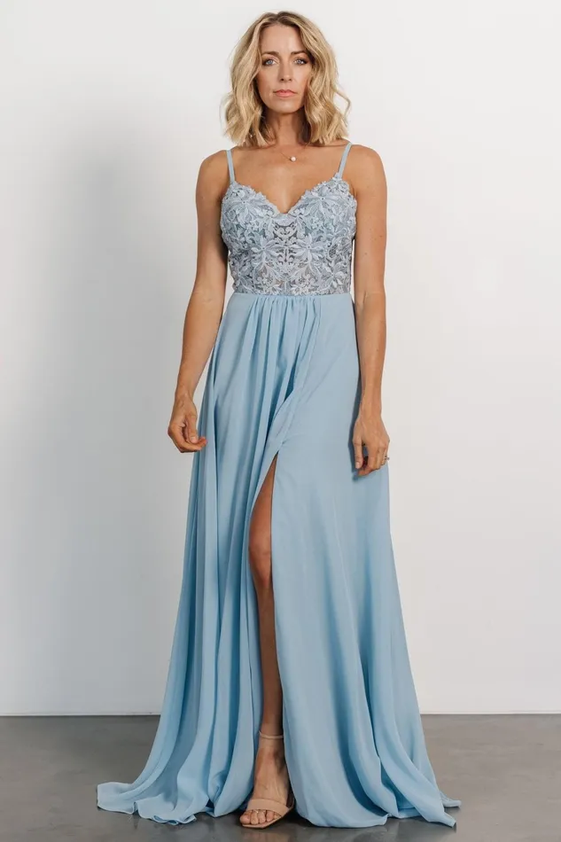 Women Bridal Baltic Born Samantha Lace Top Gown Light Blue Women Bridal Baltic Born Samantha Lace Top Gown Light Blue