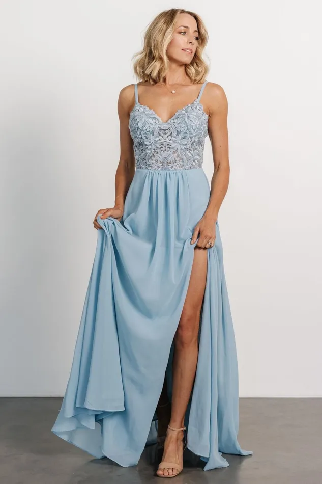 Women Bridal Baltic Born Samantha Lace Top Gown Light Blue Women Bridal Baltic Born Samantha Lace Top Gown Light Blue