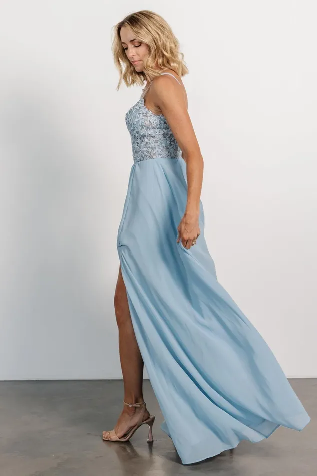 Women Bridal Baltic Born Samantha Lace Top Gown Light Blue Women Bridal Baltic Born Samantha Lace Top Gown Light Blue