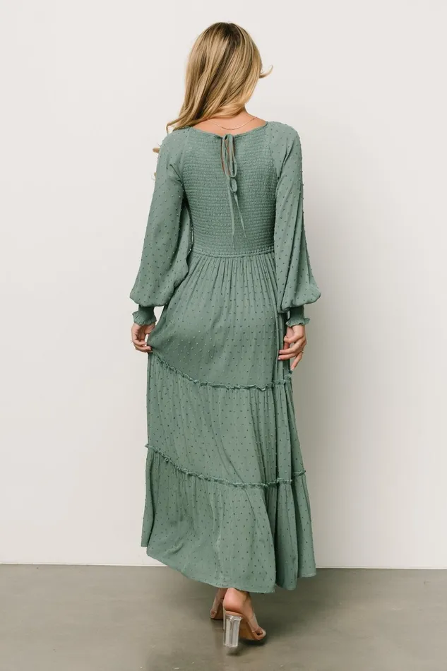Women Bump Friendly Baltic Born Bayley Smocked Dotted Maxi Dress Dark Eucalyptus Women Bump Friendly Baltic Born Bayley Smocked Dotted Maxi Dress Dark Eucalyptus