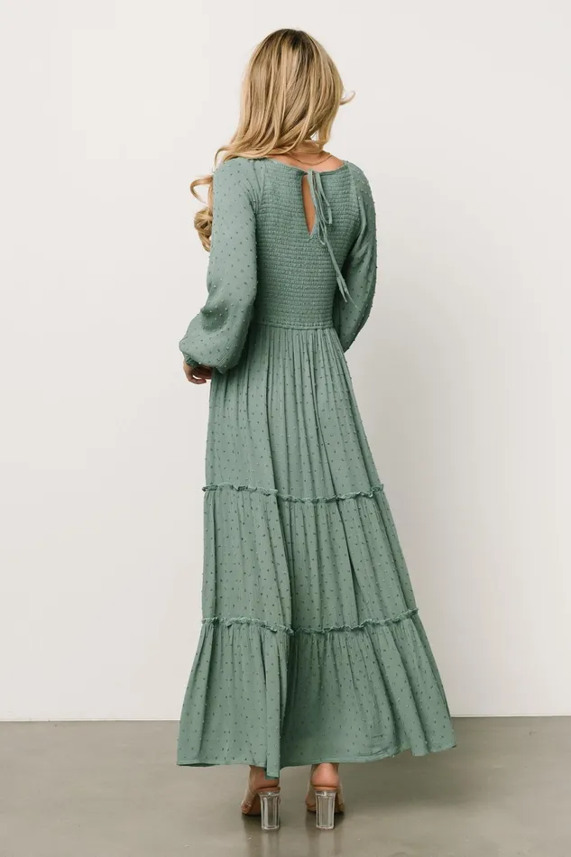 Women Bump Friendly Baltic Born Bayley Smocked Dotted Maxi Dress Dark Eucalyptus Women Bump Friendly Baltic Born Bayley Smocked Dotted Maxi Dress Dark Eucalyptus