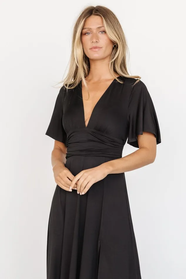 Women Bump Friendly Baltic Born Emberly Maxi Dress Black