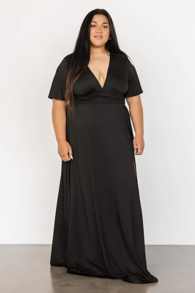 Women Bump Friendly Baltic Born Emberly Maxi Dress Black