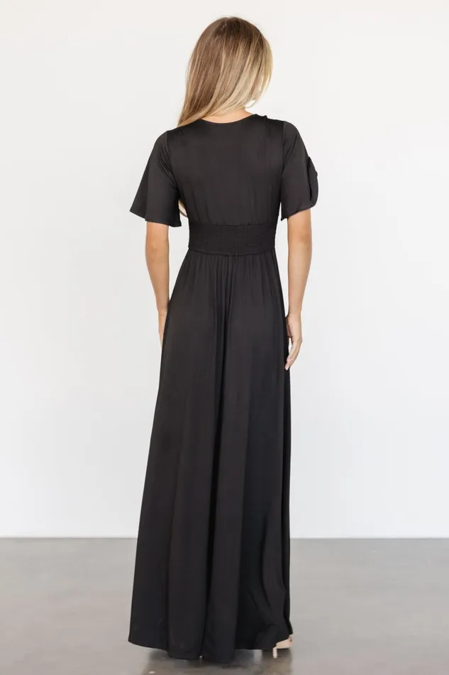 Women Bump Friendly Baltic Born Emberly Maxi Dress Black