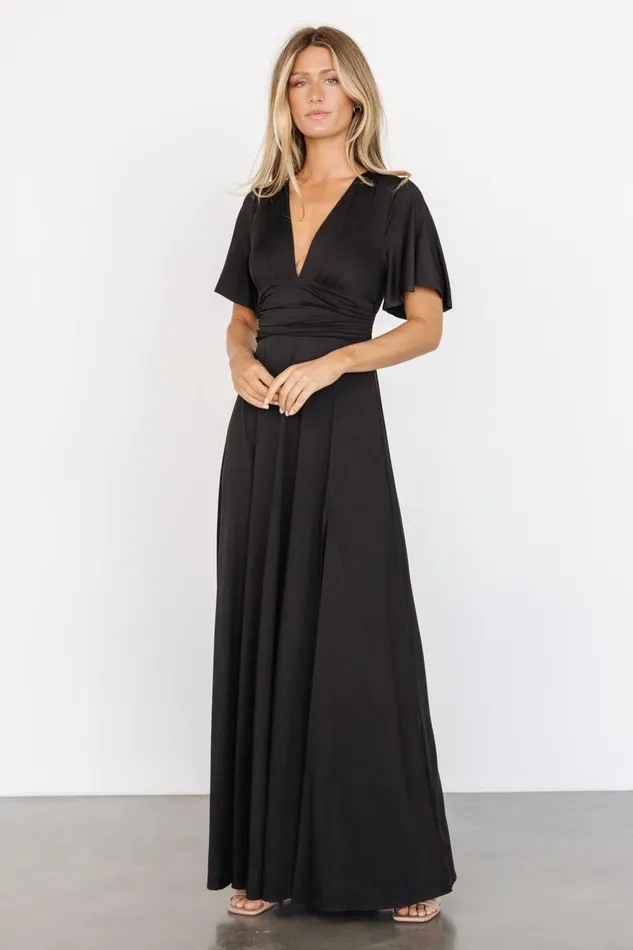 Women Bump Friendly Baltic Born Emberly Maxi Dress Black
