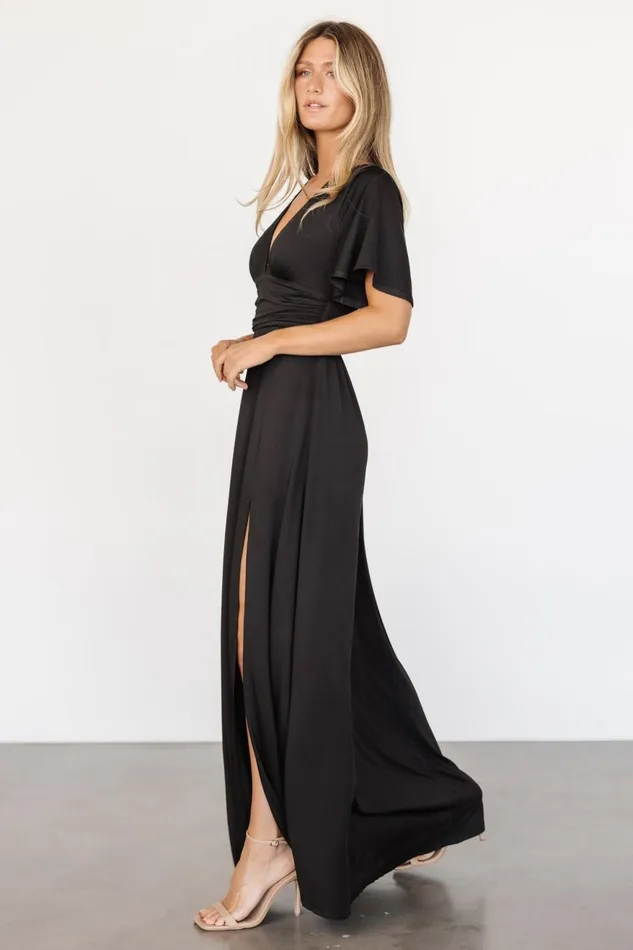 Women Bump Friendly Baltic Born Emberly Maxi Dress Black