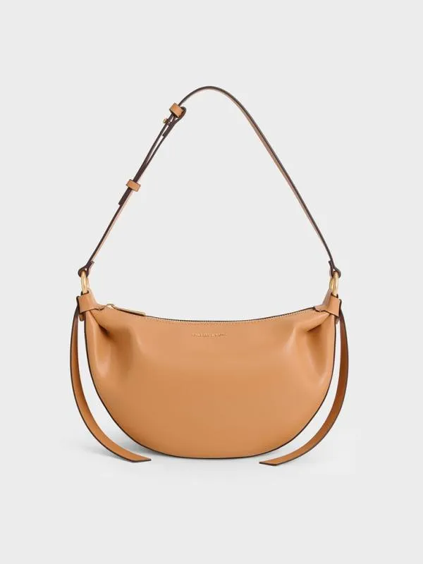 Women Calla HalfMoon Bag 8211 Toffee CHARLES and KEITH Shoulder Bags