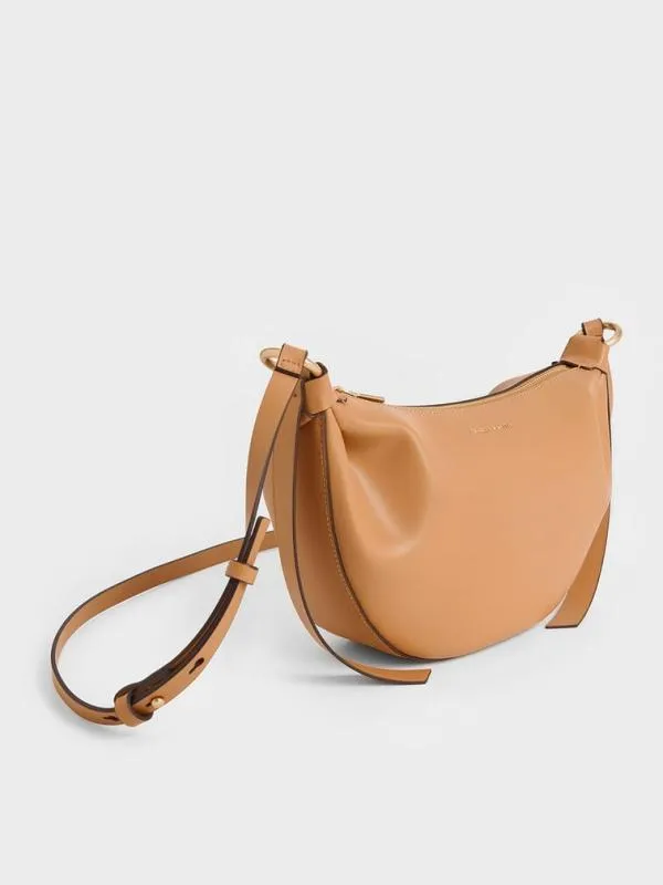 Women Calla HalfMoon Bag 8211 Toffee CHARLES and KEITH Shoulder Bags