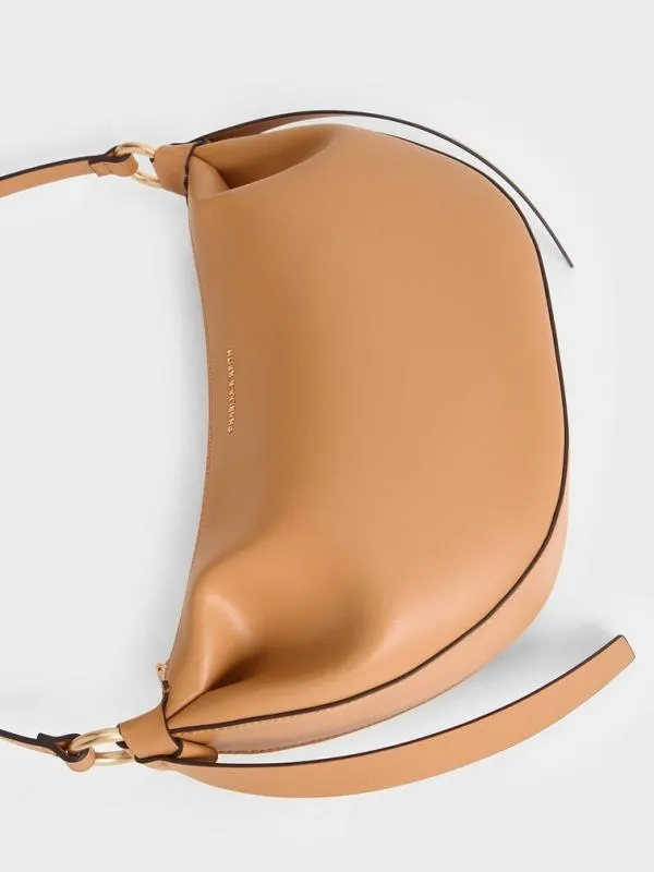 Women Calla HalfMoon Bag 8211 Toffee CHARLES and KEITH Shoulder Bags