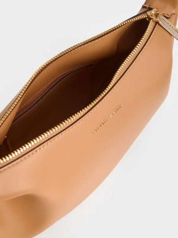 Women Calla HalfMoon Bag 8211 Toffee CHARLES and KEITH Shoulder Bags