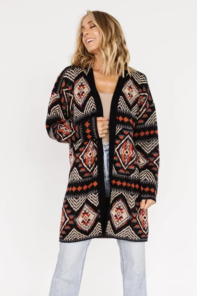 Women Cardigans Baltic Born Billings Knit Cardigan Black Multi