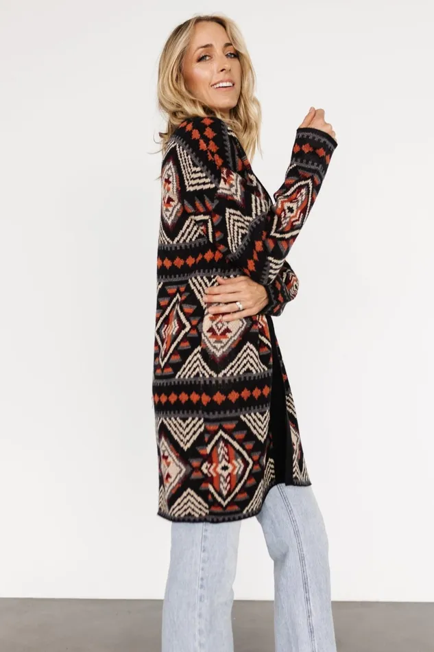 Women Cardigans Baltic Born Billings Knit Cardigan Black Multi Women Cardigans Baltic Born Billings Knit Cardigan Black Multi