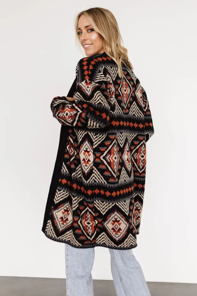 Women Cardigans Baltic Born Billings Knit Cardigan Black Multi Women Cardigans Baltic Born Billings Knit Cardigan Black Multi