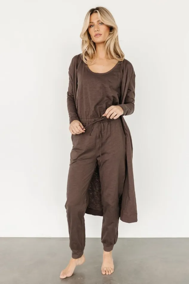 Women Cardigans Baltic Born Janae Jumpsuit Cardigan Set Mocha