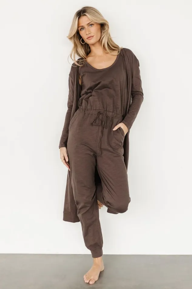 Women Cardigans Baltic Born Janae Jumpsuit Cardigan Set Mocha