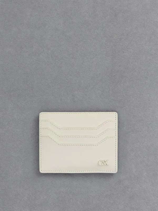 Women Carli Leather MultiSlot Card Holder 8211 White CHARLES and KEITH Card Holders