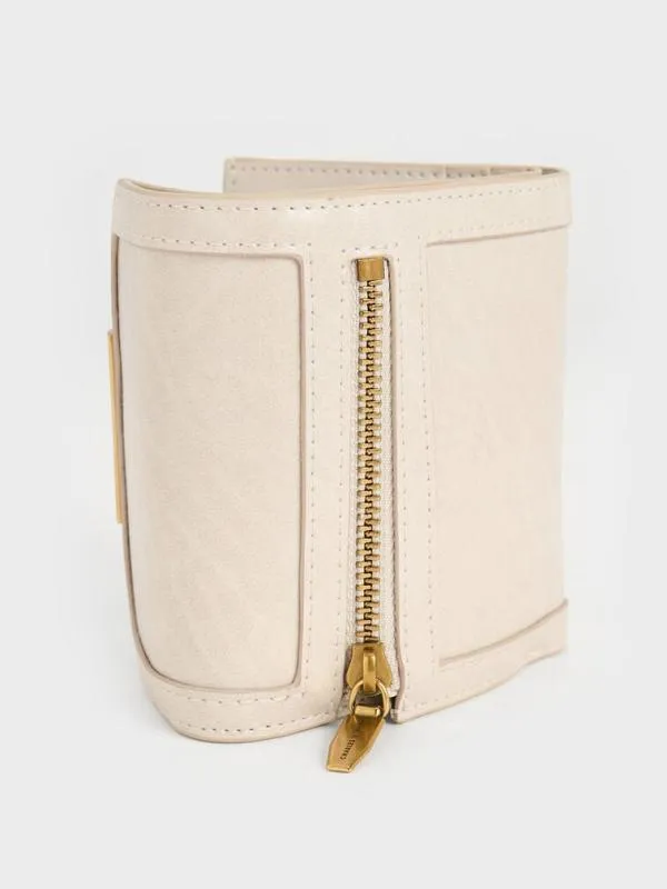 Women Charlot Wallet 8211 Oat CHARLES and KEITH Small Wallets